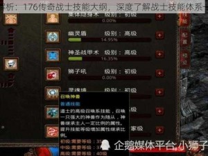 全面解析：176传奇战士技能大纲，深度了解战士技能体系一览表