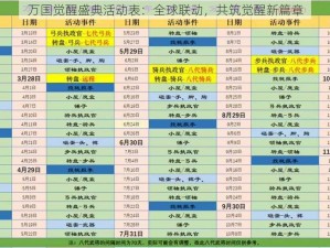 万国觉醒盛典活动表：全球联动，共筑觉醒新篇章