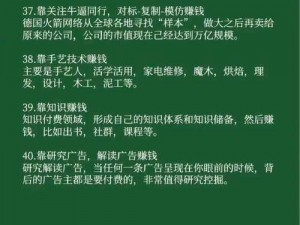 当代人生赚钱秘籍：高效刷钱指南与快速致富攻略