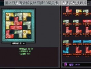 魔渊之刃力盾轻松攻略噩梦30层关卡：力盾实战技巧揭秘