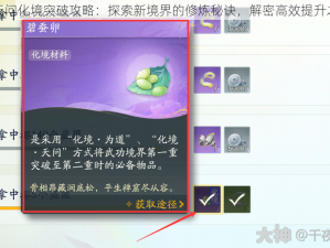 射雕天问化境突破攻略：探索新境界的修炼秘诀，解密高效提升之途径