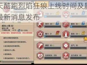 关于天天酷跑烈焰狂狼上线时间及属性技能一览的最新消息发布