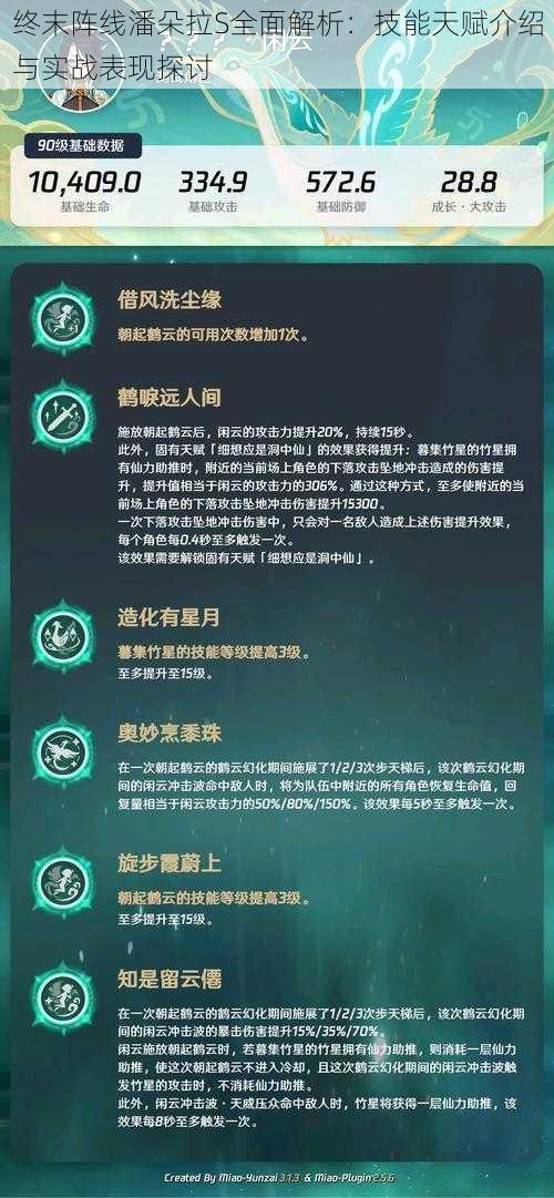 终末阵线潘朵拉S全面解析：技能天赋介绍与实战表现探讨