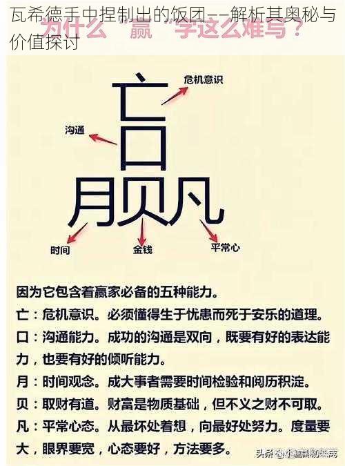 瓦希德手中捏制出的饭团——解析其奥秘与价值探讨