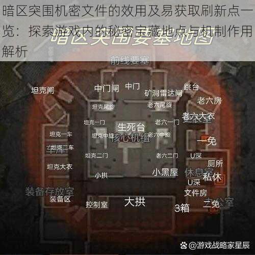 暗区突围机密文件的效用及易获取刷新点一览：探索游戏内的秘密宝藏地点与机制作用解析