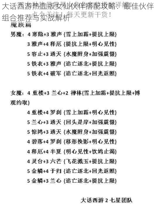 大话西游热血版女仙伙伴搭配攻略：最佳伙伴组合推荐与实战解析