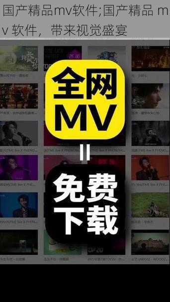 国产精品mv软件;国产精品 mv 软件，带来视觉盛宴