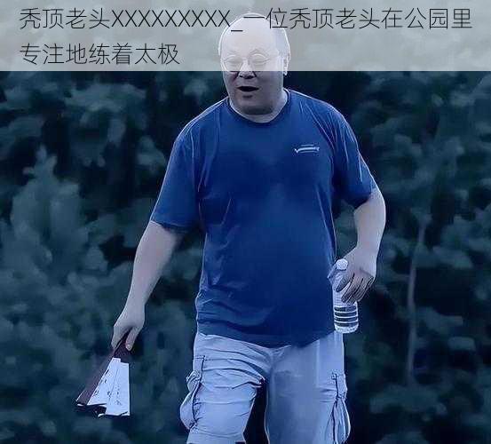 秃顶老头XXXXXXXXX_一位秃顶老头在公园里专注地练着太极