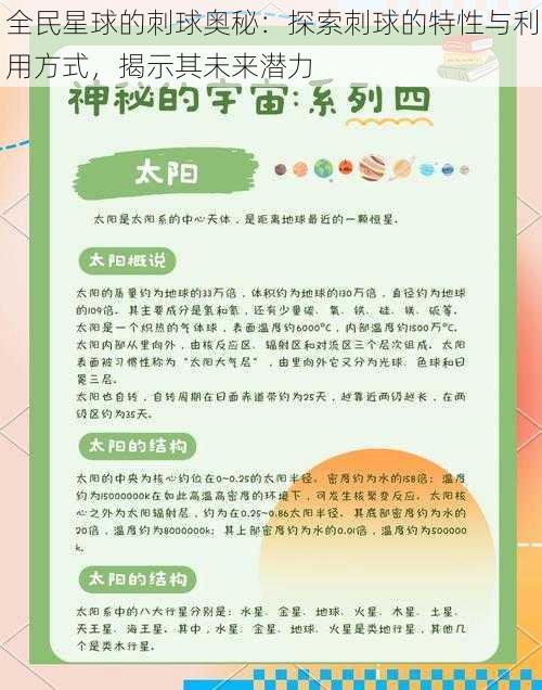 全民星球的刺球奥秘：探索刺球的特性与利用方式，揭示其未来潜力