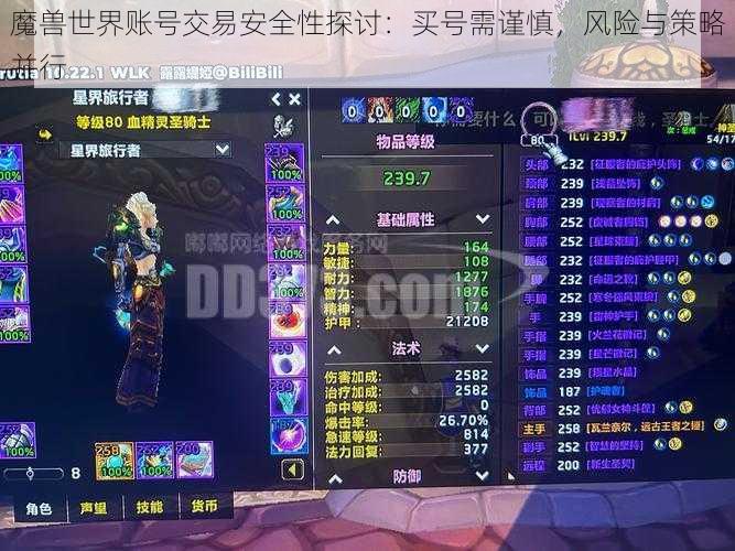 魔兽世界账号交易安全性探讨：买号需谨慎，风险与策略并行