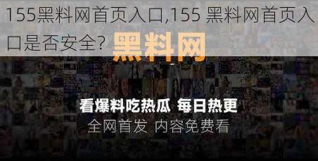 155黑料网首页入口,155 黑料网首页入口是否安全？