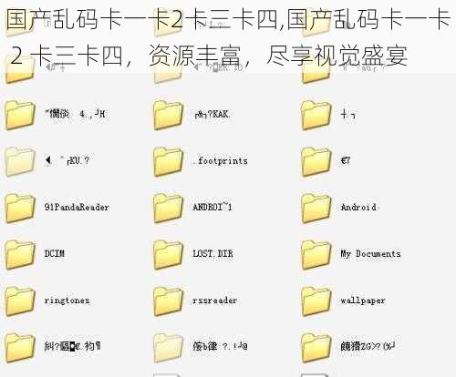 国产乱码卡一卡2卡三卡四,国产乱码卡一卡 2 卡三卡四，资源丰富，尽享视觉盛宴