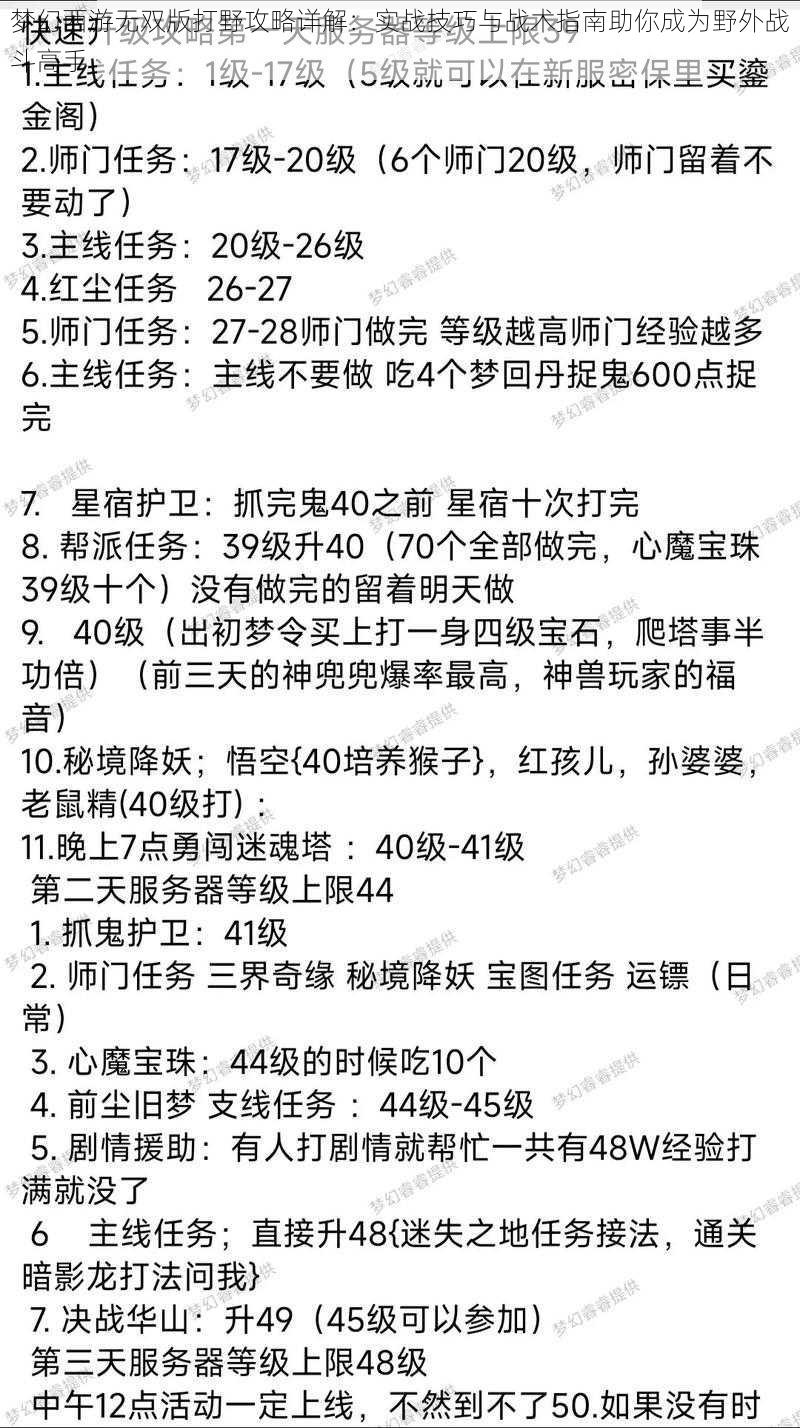 梦幻西游无双版打野攻略详解：实战技巧与战术指南助你成为野外战斗高手