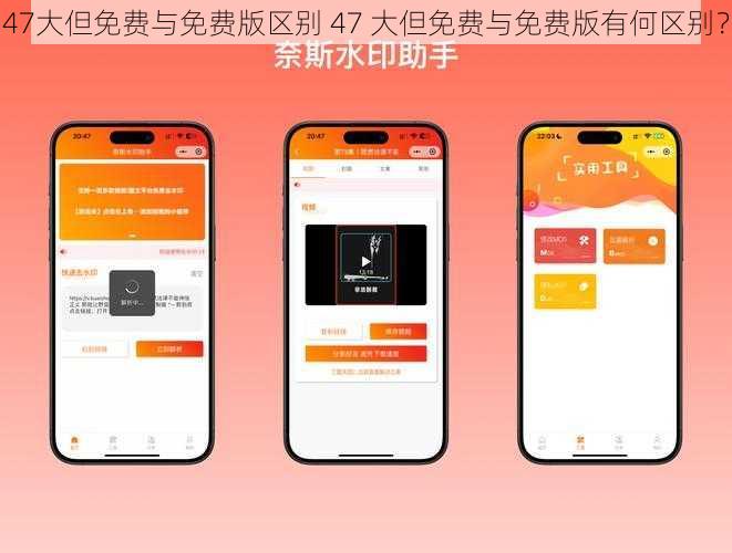 47大但免费与免费版区别 47 大但免费与免费版有何区别？