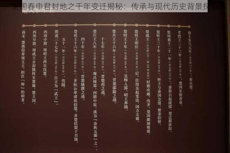 楚国春申君封地之千年变迁揭秘：传承与现代历史背景探索