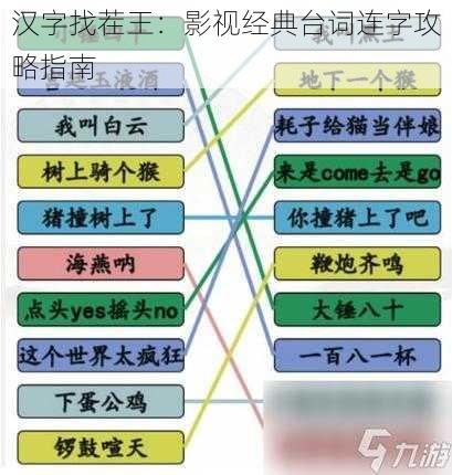 汉字找茬王：影视经典台词连字攻略指南